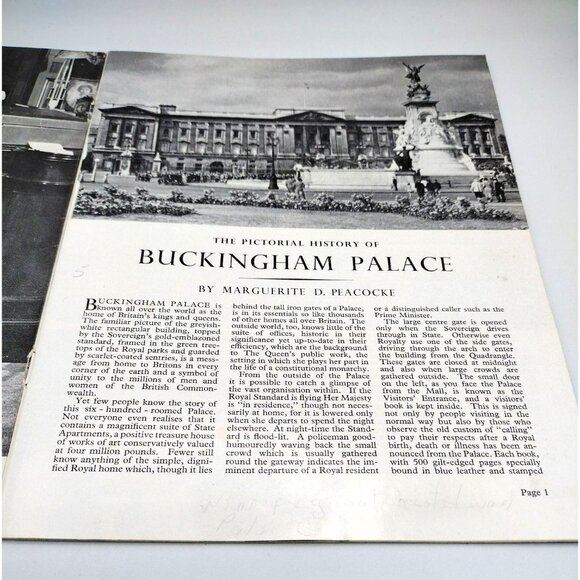PIctorial History of Buckingham Palace The Queens London Home Vintage Pamphlet - Picture 6 of 11